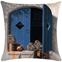 Tigkley - Funda de cojín con estampado de animales- funda de almohada decorativa para el hogar con cremallera invisible…